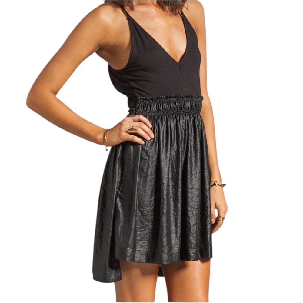NWT NEW Nightcap Black Metallic Shiny Goddess Dress, Size 4
